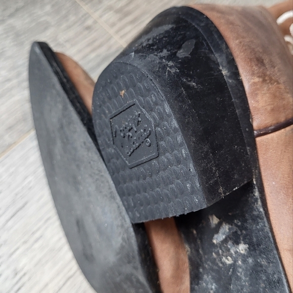 Tony Lama Embroidered Western Tan Cream Cowgirl Boots Size 8 - Picture 12 of 14